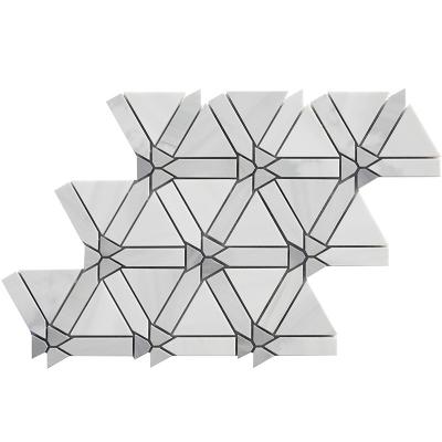 Grey and White Marble Mosaic