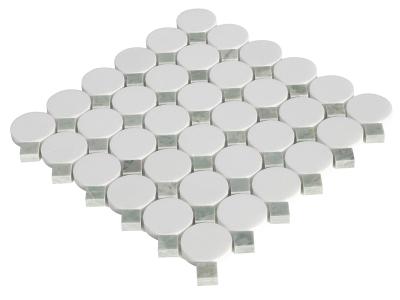  White Marble  Round Mosaic