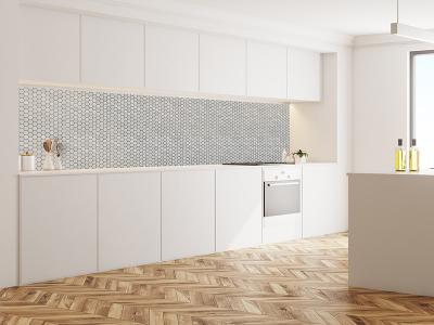 Grey and White Marble Mosaic
