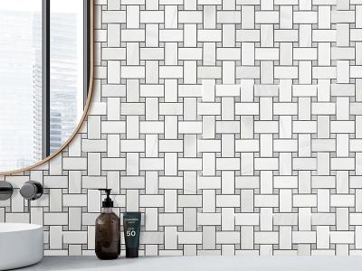 Grey and White Marble Mosaic
