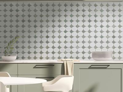  White Marble  Round Mosaic