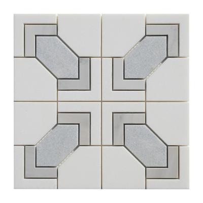 Grey and White Marble Mosaic