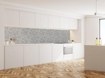 Grey and White Marble Mosaic