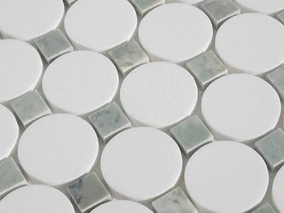  White Marble  Round Mosaic