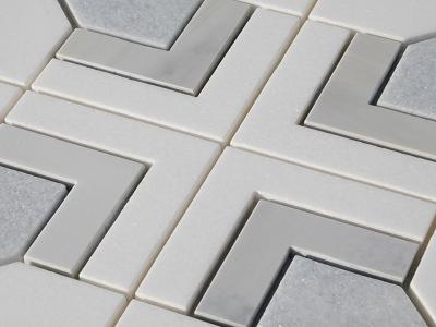 Grey and White Marble Mosaic