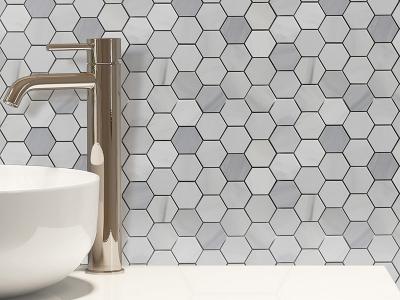  Grey and White Marble Mosaic