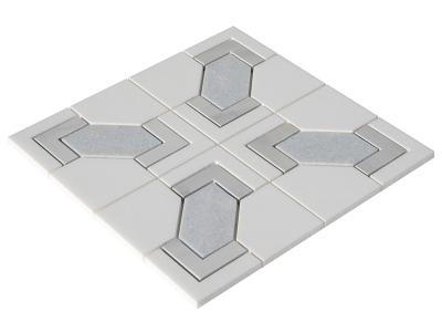 Grey and White Marble Mosaic