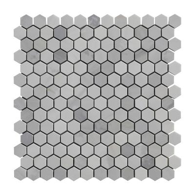 Grey and White Marble Mosaic
