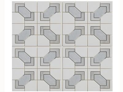 Grey and White Marble Mosaic